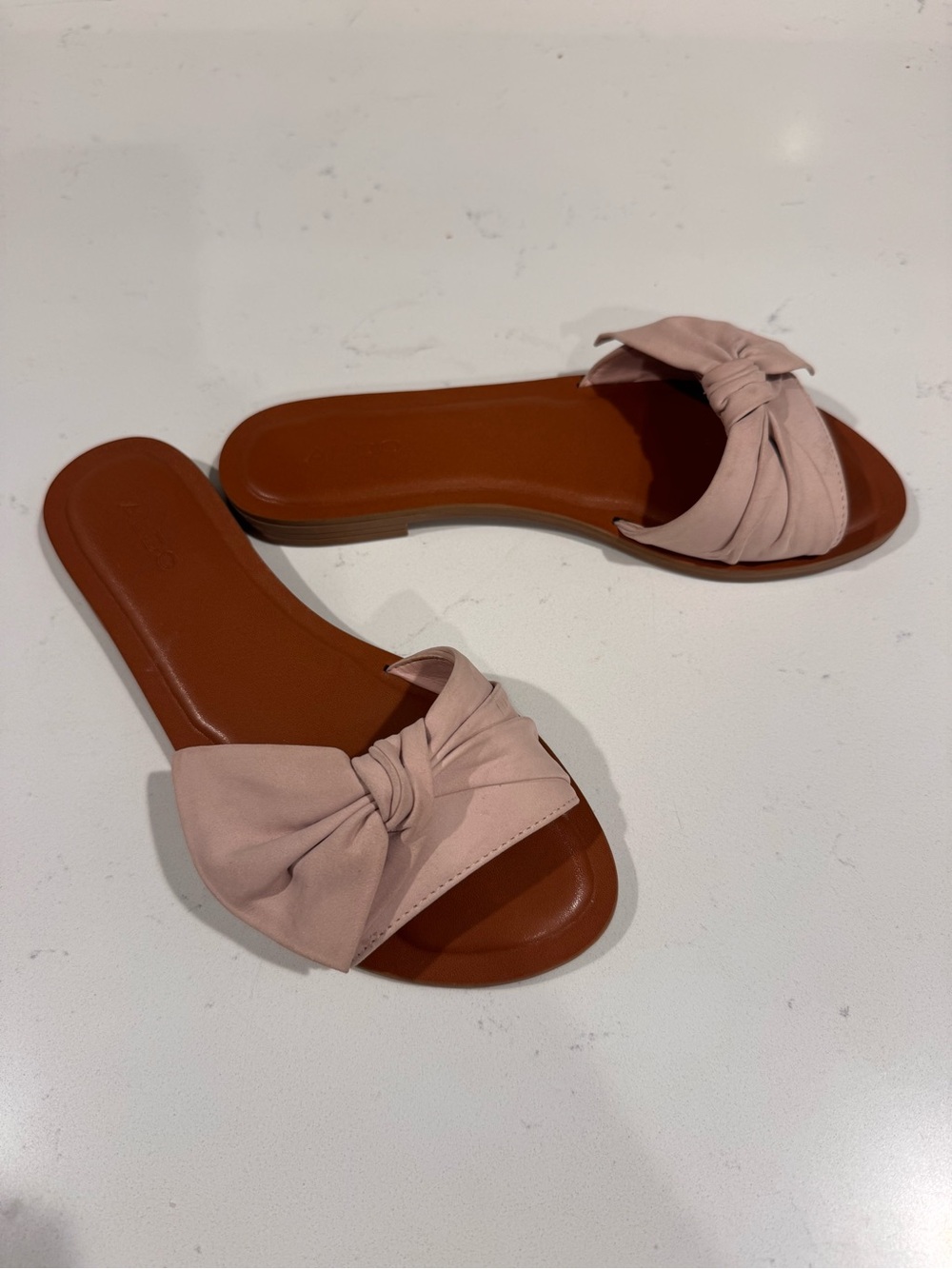 Aldo Women’s Pink Knot Slide Sandals